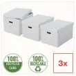 3 Boîtes de rangement Home taille L - Blanc - ESSELTE