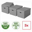 3 Boîtes de rangement Home taille L - Gris - ESSELTE