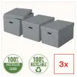 3 Boîtes de rangement Home taille L - Gris - ESSELTE