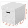 3 Bo&icirc;tes de rangement Home - Taille Cube - Blanc - ESSELTE 