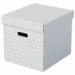 3 Bo&icirc;tes de rangement Home - Taille Cube - Blanc - ESSELTE 