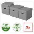 3 Boîtes de rangement Home - Taille Cube - Gris - ESSELTE