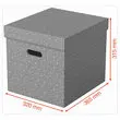 3 Boîtes de rangement Home - Taille Cube - Gris - ESSELTE