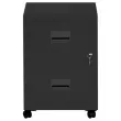 Caisson mobile en métal 2 tiroirs anthracite