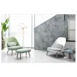 Fauteuil COCOON Blanc / Gris Monté