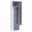 Vestiaire gain de place porte en L 1 colonne -2 utilisateurs- Bleu