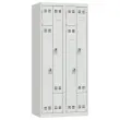 Vestiaire gain de place porte en L 2 colonnes - 4 utilisateurs - Gris 