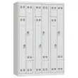 Vestiaire  gain de place porte en L 3 colonnes - 6 utilisateurs - Gris 