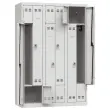 Vestiaire  gain de place porte en L 3 colonnes - 6 utilisateurs - Gris 