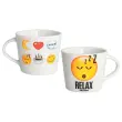 6 Mugs en porcelaine 40 cl - Décors assortis