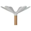 Porte-manteau - 10 pat&egrave;res + porte-parapluie - Bois et m&eacute;tal blanc - ALBA 