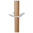 Porte-manteau - 10 pat&egrave;res + porte-parapluie - Bois et m&eacute;tal blanc - ALBA 