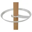 Porte-manteau - 10 pat&egrave;res + porte-parapluie - Bois et m&eacute;tal blanc - ALBA 