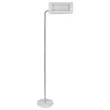 Lampadaire LED t&ecirc;te r&eacute;versible - Blanc/Chrome - ALBA 