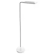 Lampadaire LED t&ecirc;te r&eacute;versible - Blanc/Chrome - ALBA 