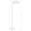 Lampadaire LED t&ecirc;te r&eacute;versible - Blanc/Chrome - ALBA 