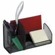 Organiseur de bureau Mesh - 3 compartiments - Noir - ALBA