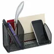 Organiseur de bureau Mesh - 3 compartiments - Noir - ALBA