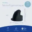 R-Go HE Souris ergonomique verticale sans fil gaucher modèle moyen