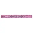 Règle de bureau double plate en plastique souple et résistant - 30 cm