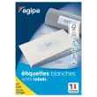 100 Planches d'étiquettes A4 multi-usages soit 6500 étiquettes blanches