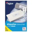 100 Planches d'étiquettes A4 multi-usages soit 1000 étiquettes blanches