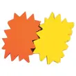 25 Etiquettes carton forme &eacute;clat&eacute;e jaune/orange 240 x 320 mm 