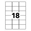 100 planches de 18 &eacute;tiquettes laser AVERY 63,5x46,6mm soit 1800 &eacute;tiq/bo&icirc;te 
