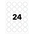Sachet de 216 pastilles blanches autocollantes diam 15 mm