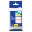 Ruban pour titreuse BROTHER TZE 252 24mm blanc impression rouge