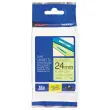 Ruban pour titreuse BROTHER TZE C51 24mm fluo jaune impression noir