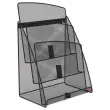 Présentoir de table métal MESH 1/3 A4