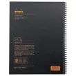 Cahier couverture carton 160 pages A4+5x5. Noir