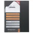 Cahier couverture carton 160 pages A4+5x5. Noir