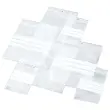 1000 Sachets fermeture glissi&egrave;re 160x220 mm. Transparent + bandes blanches. 