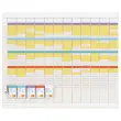 Kit planning annuel 13 colonnes 32 fentes - Blanc
