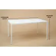 Table rectangulaire 140x90 cm MAHAUT décore FLOREAL recyclée