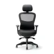 Siège de bureau synchrone ATHOS 01 - Noir et dos résille - Monté