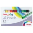 Pastel à l'huile Pentel - 8 mm - coloris assortis - lot de 12