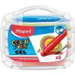 Crayon gel MAPED lot de 6 - coloris assortis