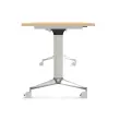 Table rectangulaire rabattable avec roulettes - 180 x 70 cm - Hêtre et alu