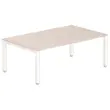Table modulaire rectangulaire 200 x 120 acacia/blanc