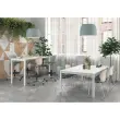 Table modulaire rectangulaire 200 x 120 blanc/blanc
