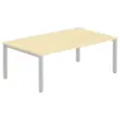 Table modulaire rectangulaire 200 x 120 hêtre/ alu