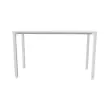 Table haute rectangulaire 180 x 80 blanc/blanc
