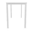Table haute rectangulaire 180 x 80 blanc/blanc