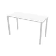 Table haute rectangulaire 180 x 80 blanc/blanc
