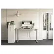 Bureau électrique BERNE – 160 x 80 cm – Plateau acacia et pieds alu – Fiducial
