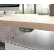 Bureau BERNE &eacute;lectrique 160 x 80 acacia/blanc boitier simple 