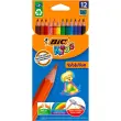 Crayon de couleur - BIC EVOLUTION KIDS - coloris assortis - lot de 12 